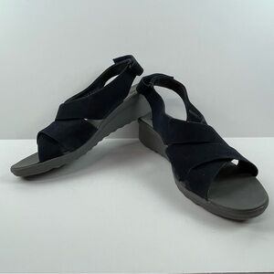 Clarks CloudSteppers Black Sandals size 11 EUC